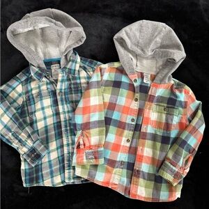 🌟ships free over $25 Boys long sleeved hooded shirt bundle